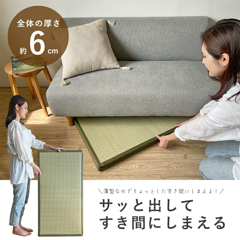 い草 4つ折りマット 厚手 赤ちゃん 100×210 寝ござ い草マット マットレス 夏用 夏ラグ カーペット 四つ折り 天然素材 ラグ ペット 父の日 い草ラグ 布団の下 敷く 畳める マット ラグ