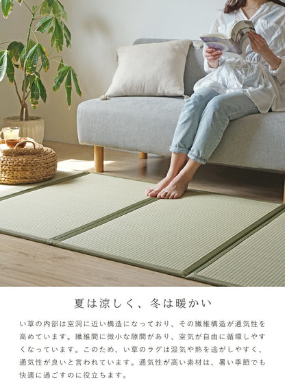 い草 4つ折りマット 厚手 赤ちゃん 100×210 寝ござ い草マット マットレス 夏用 夏ラグ カーペット 四つ折り 天然素材 ラグ ペット 父の日 い草ラグ 布団の下 敷く 畳める マット ラグ