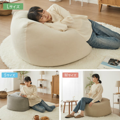 ビーズクッションカバー コーデュロイ生地 Lサイズ 65×65×43cm 洗える 洗濯可能 ビーズクッション カバー ヘたりにくい マイクロビーズ クッション ソファ カバー カバーリング