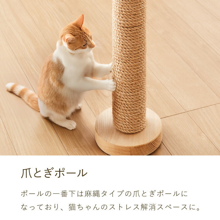 【5%OFF】日本製 キャットタワー 突っ張り型 木製 高さ240~250cm 宇宙船付 滑り止め 省スペース スリム シンプル 高耐久性 高強度 爪とぎ 爪砥ぎ 木目 ウッド キャットツリー 猫タワー 猫用 猫 ねこ 国産