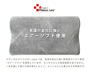 メディカルライフtype-1 低反発 ウレタン まくら 低め モールド製法 ストレートネック 解消 ピロー 低反発枕 整体枕 肩こり 首こり 枕 まくら 健康 快眠 安眠 いびき防止 頸椎 安定 サポート もっちり