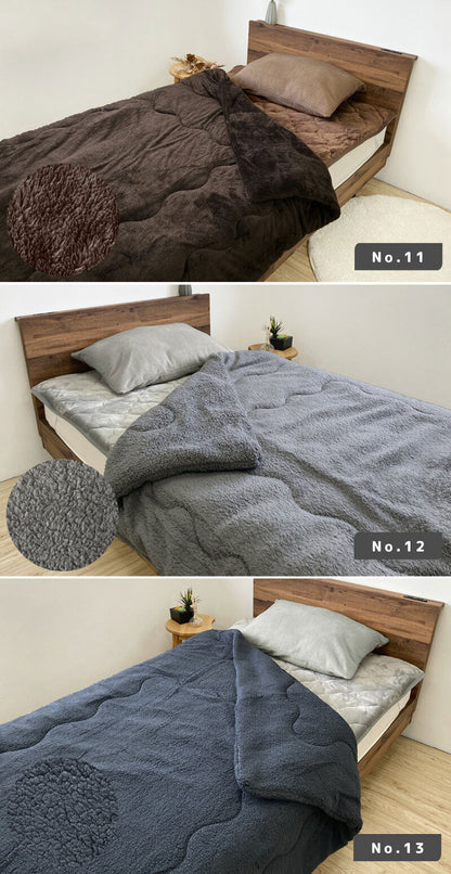 毛布 掛布団 150×200cm シングル 毛布兼用掛布団 厚手 ボア 無地 シープ調 軽量 洗える 洗濯可能 おしゃれ 北欧 モフモフ あったか 暖かい ふわふわ ボリューム もこもこ 大判