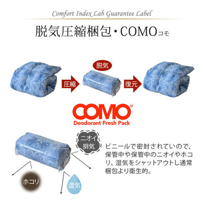 羽毛ふとん 二層キルト構造 1.3kg 日本製 CILゴールドラベル シングル 400dp ホワイトダック ダウン93% SEKアレルGプラス