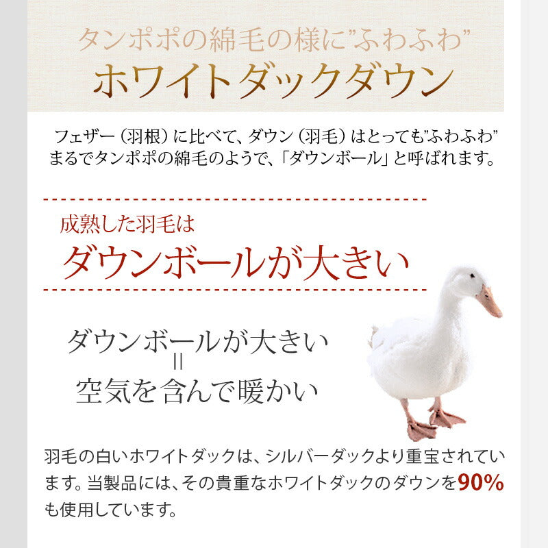 羽毛ふとん 立体キルト構造 増量 1.7kg 日本製 CILシルバーラベル ダブル ホワイトダック ダウン90％ 300dp SEKアレルGプラス 3Dパワープラス ロング 羽毛布団 布団 掛け布団 羽毛 羽毛掛け布団 3ヶ年保証
