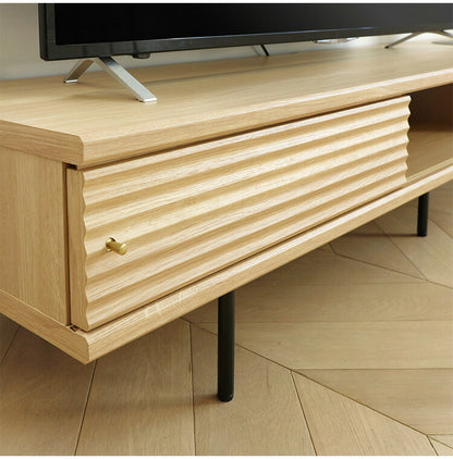 白井産業 テレビ台 幅176cm 高さ34cm 75V型対応 TVボード ローボード ナチュラルブラウン 引き戸 収納 リビング ジャパンディ 北欧 アトモナ