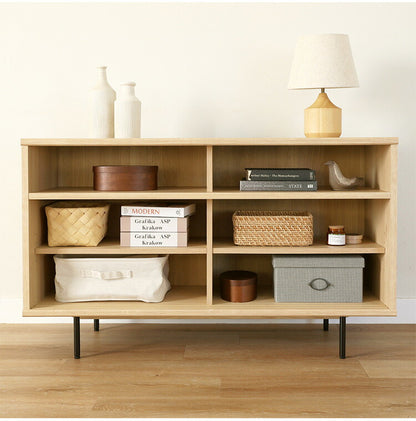 白井産業 キャビネット 棚 幅117cm 高さ72cm ナチュラルブラウン 引き戸 50V型対応 TVボード ミドルボード 収納 リビング ジャパンディ 北欧 アトモナ