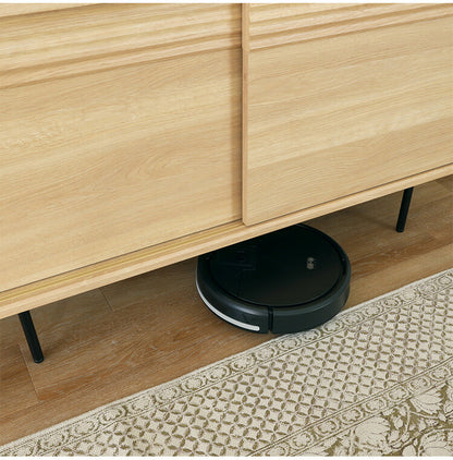 白井産業 キャビネット 棚 幅117cm 高さ72cm ナチュラルブラウン 引き戸 50V型対応 TVボード ミドルボード 収納 リビング ジャパンディ 北欧 アトモナ