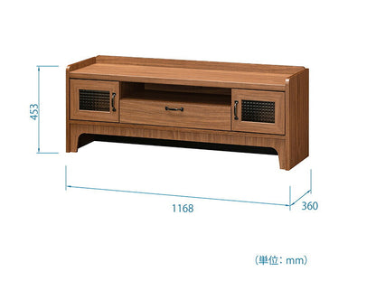 白井産業 アクシアーノ ローボード テレビ台 テレビボード ラック オープンラック おしゃれ 木目調 ガラス扉 アンティーク 北欧 収納 和風(代引不可)