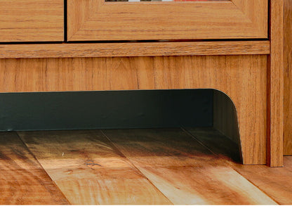 白井産業 アクシアーノ ローボード テレビ台 テレビボード ラック オープンラック おしゃれ 木目調 ガラス扉 アンティーク 北欧 収納 和風(代引不可)