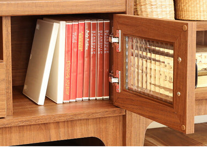 白井産業 アクシアーノ ローボード テレビ台 テレビボード ラック オープンラック おしゃれ 木目調 ガラス扉 アンティーク 北欧 収納 和風(代引不可)