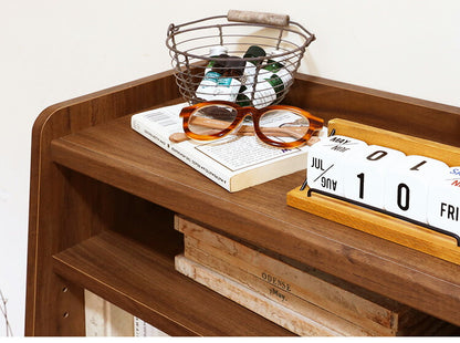 白井産業 アクシアーノ オープンラック フリーラック おしゃれ 4段 四段 木製 幅56.3 奥行き29 収納 大容量 北欧 和風 レトロ アンティーク(代引不可)