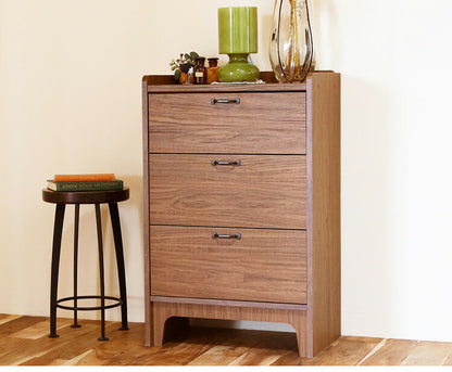 白井産業 アクシアーノ チェスト タンス たんす 引き出し 三段 3段 木製 幅56.3 奥行き36 高さ89.6 スリム おしゃれ 北欧 アンティーク(代引不可)