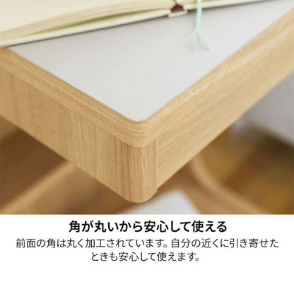 サイドテーブル ナイトテーブル 幅40cm 高さ60cm ソファサイド ベッドサイド キャスター付き メラミン天板 チルフィル CHI-6040W 白井産業 ナチュラル ブラウン