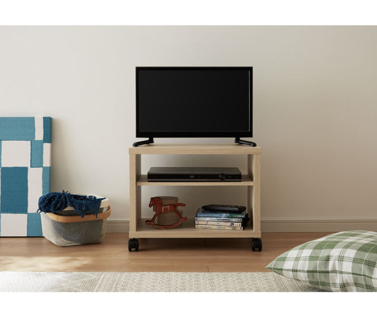 テレビ台 キャスター付き フルニコ 幅50.2cm ナチュラル 収納 高さ39.4cm 木目調 移動 可動棚 シンプル カフェ風 北欧 カントリー ウッド調 おしゃれ かわいい 温もり ナチュラル シリーズ ローボード (代引不可)