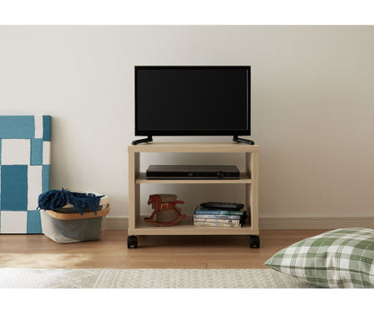 テレビ台 キャスター付き フルニコ 幅50.2cm ナチュラル 収納 高さ39.4cm 木目調 移動 可動棚 シンプル カフェ風 北欧 カントリー ウッド調 おしゃれ かわいい 温もり ナチュラル シリーズ ローボード (代引不可)