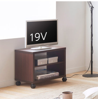 白井産業 テレビ台 幅51cm 高さ40cm ホワイト 白木目 19V型対応 キャスター付 背面化粧有 TVボード フルニコ(代引不可)