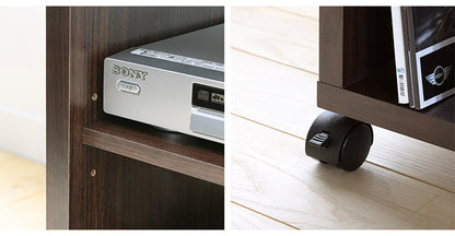 白井産業 テレビ台 幅51cm 高さ40cm ホワイト 白木目 19V型対応 キャスター付 背面化粧有 TVボード フルニコ(代引不可)