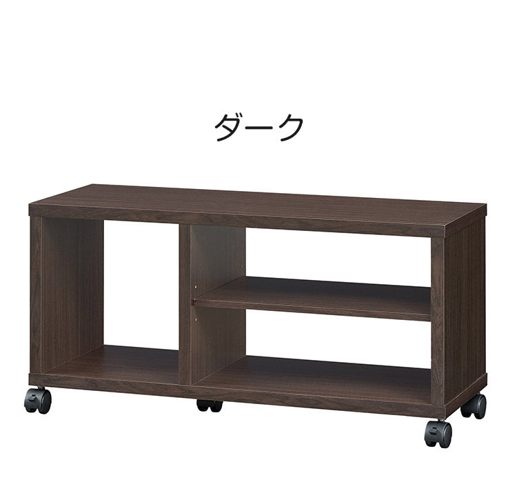 白井産業 【32型テレビ対応】テレビ台 幅80cm 高さ40cm ホワイト 白木目 32V型対応 キャスター付 背面化粧有 TVボード フルニコ(代引不可)