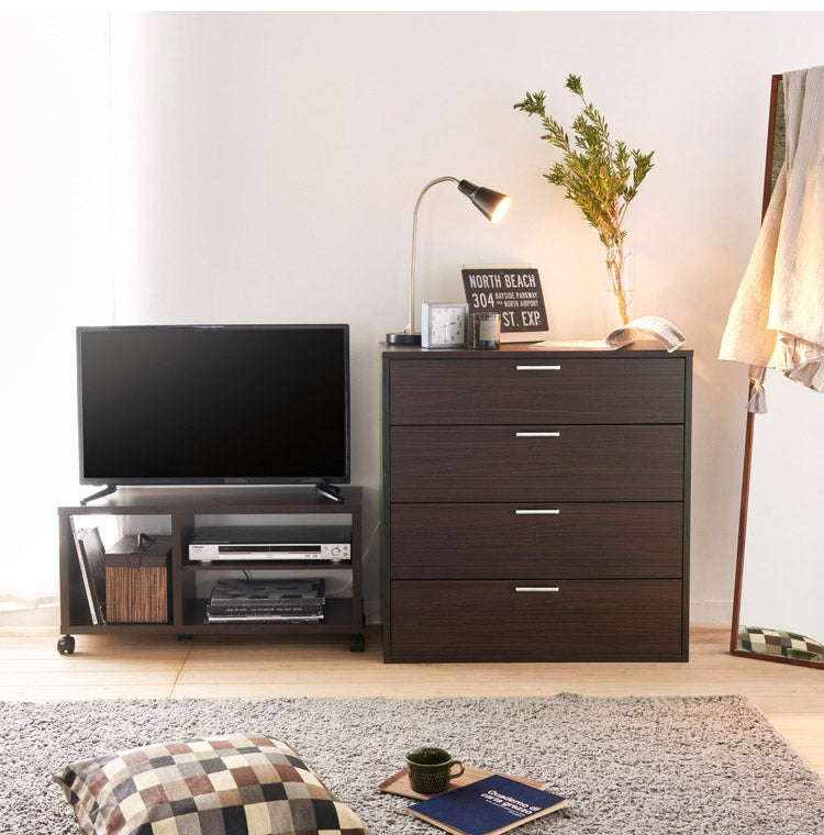 白井産業 【32型テレビ対応】テレビ台 幅80cm 高さ40cm ホワイト 白木目 32V型対応 キャスター付 背面化粧有 TVボード フルニコ(代引不可)