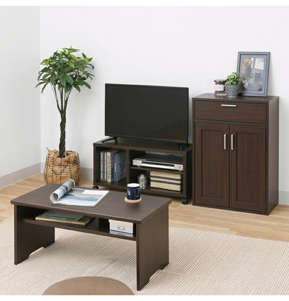 テーブル 机 幅81cm 高さ37cm センターデスク 木製 中棚付き 白井産業フルニコ おしゃれ シンプル モダン 新生活 一人暮らし プレゼント(代引不可)