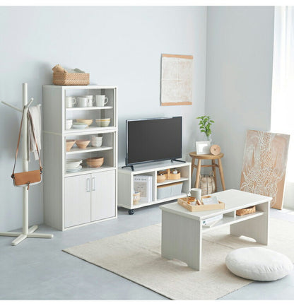 テーブル 机 幅81cm 高さ37cm センターデスク 木製 中棚付き 白井産業フルニコ おしゃれ シンプル モダン 新生活 一人暮らし プレゼント(代引不可)