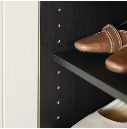 白井産業 下駄箱 シューズボックス 幅60cm 高さ103cm ホワイト 白木目 通気性 約18足収納 スリット扉 靴箱 玄関収納 シューズラック ガルバートン GBP-1060D