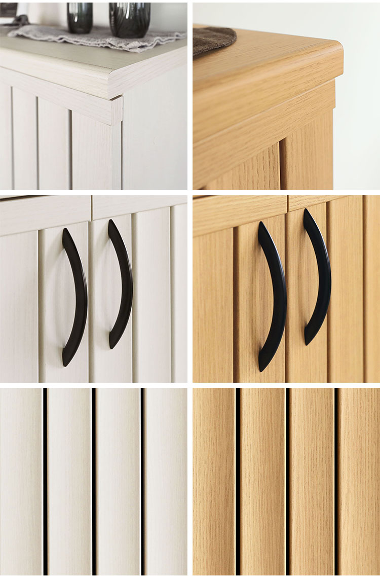 下駄箱 シューズボックス 幅75cm 高さ103cm ナチュラルブラウン 通気性 抜群 約24足収納 スリット扉 靴箱 玄関収納 シューズラック ガルバートン(代引不可)