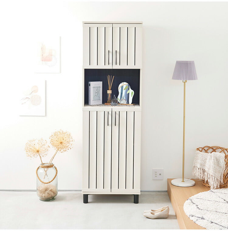 下駄箱 シューズボックス 幅60cm 高さ185cm ナチュラルブラウン 通気性 抜群 約27足収納 スリット扉 靴箱 玄関収納 シューズラック ガルバートン