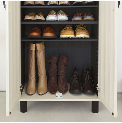 下駄箱 シューズボックス 幅60cm 高さ185cm ナチュラルブラウン 通気性 抜群 約27足収納 スリット扉 靴箱 玄関収納 シューズラック ガルバートン