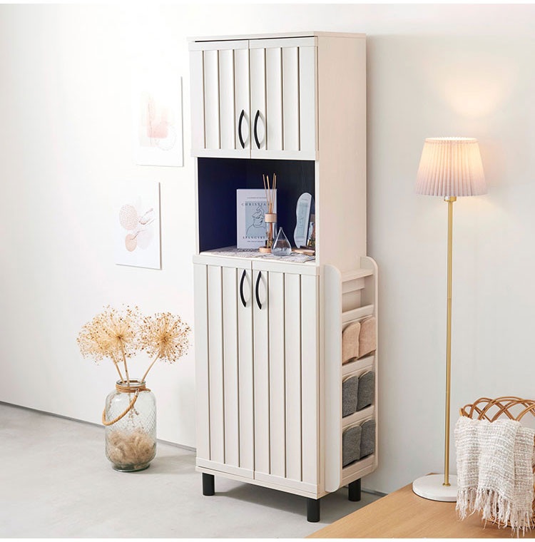 下駄箱 シューズボックス 幅60cm 高さ185cm ナチュラルブラウン 通気性 抜群 約27足収納 スリット扉 靴箱 玄関収納 シューズラック ガルバートン