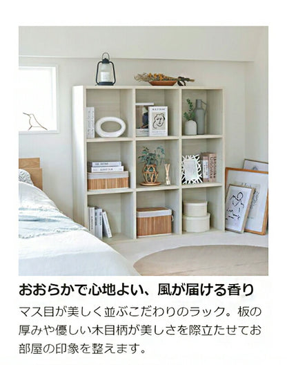 白井産業 フリーラック 幅124cm 高さ125cm マス目ラック 飾り棚 本棚 シェルフ 横置き可 レジェルノ