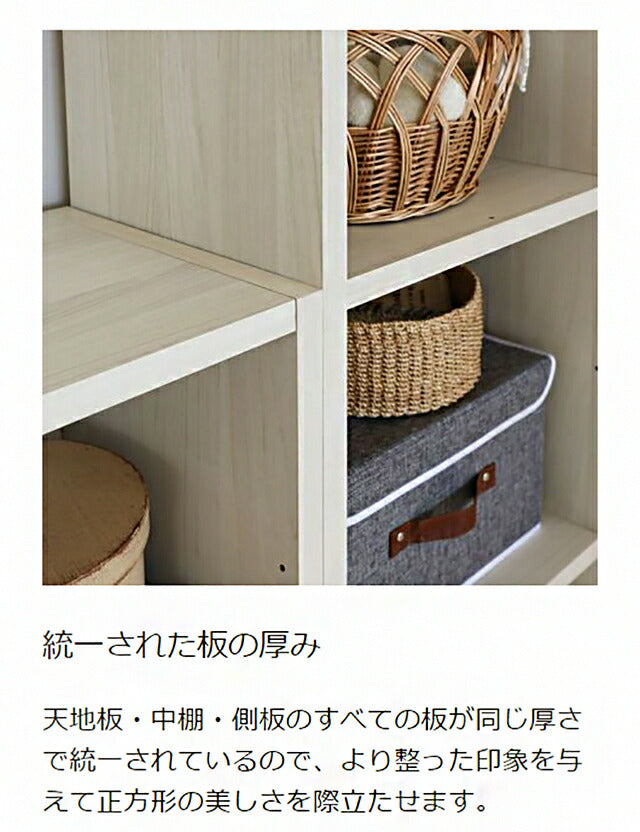 白井産業 フリーラック 幅124cm 高さ125cm マス目ラック 飾り棚 本棚 シェルフ 横置き可 レジェルノ