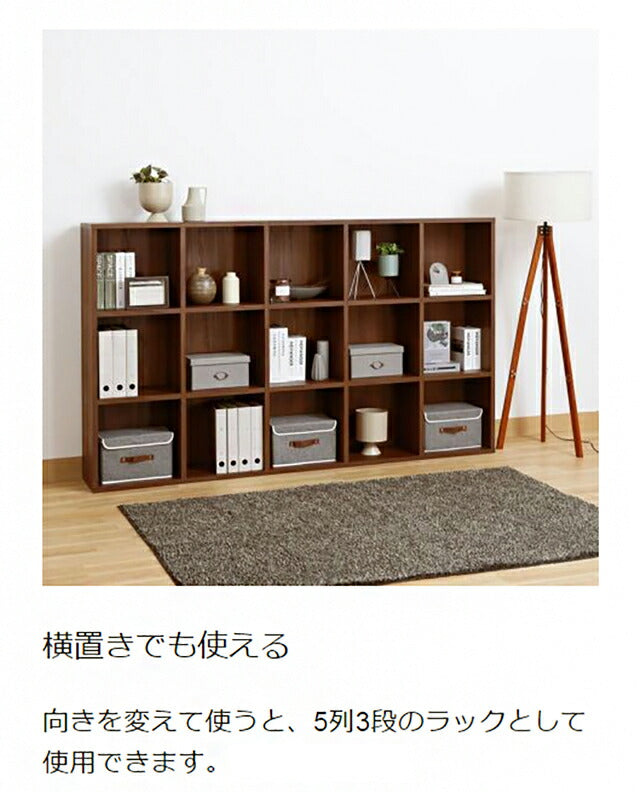 白井産業 フリーラック 幅124cm 高さ206cm マス目ラック 飾り棚 本棚 シェルフ 横置き可 レジェルノ