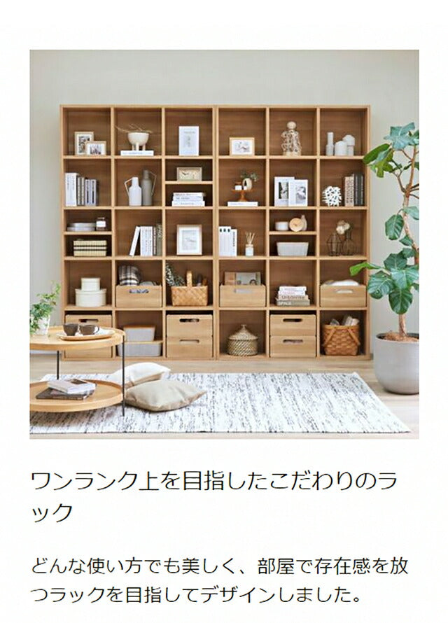 白井産業 フリーラック 幅124cm 高さ206cm マス目ラック 飾り棚 本棚 シェルフ 横置き可 レジェルノ