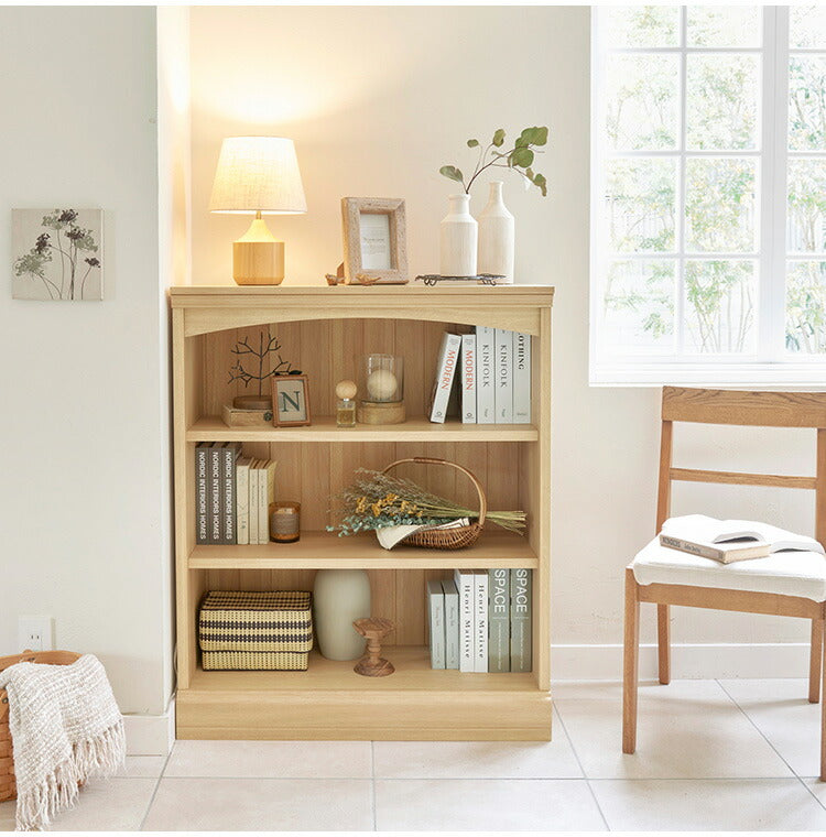 ディスプレイラック 幅87cm 高さ105cm ナチュラル ブラウン グレー