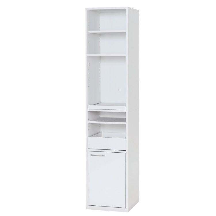 白井産業 モデレオ オフィス向け 食器棚 キッチンボード キッチンラック スリム ハイタイプ 幅38.8 高さ179.8 大容量 白 ホワイト アンティーク おしゃれ 収納(代引不可)