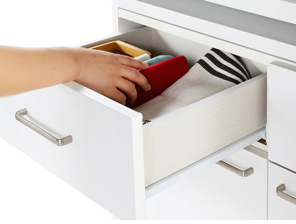 白井産業 モデレオ スライド付き カップボード キッチンボード 食器棚 収納 大容量 ハイタイプ 幅79.7 高さ178 白 ホワイト おしゃれ 北欧 引き出し付き(代引不可)