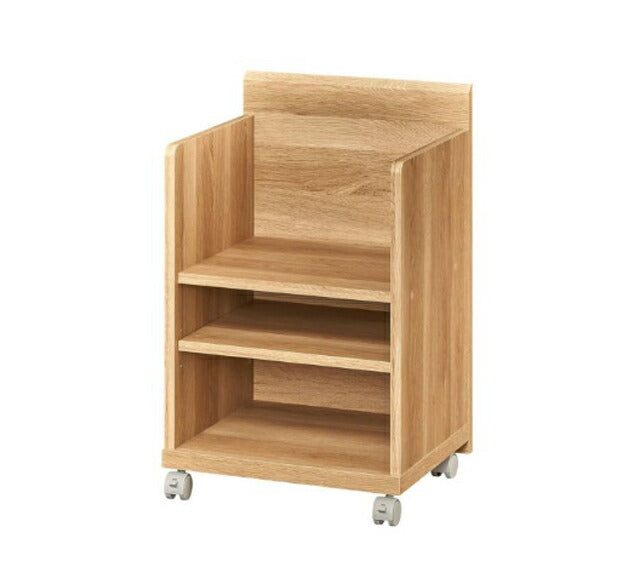 白井産業 サイドワゴン ラック 幅42cm 高さ67cm キャスター付 デスクサイド ランドセル収納 ナチュリカ