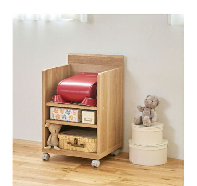 白井産業 サイドワゴン ラック 幅42cm 高さ67cm キャスター付 デスクサイド ランドセル収納 ナチュリカ