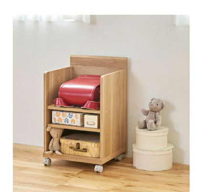 白井産業 サイドワゴン ラック 幅42cm 高さ67cm キャスター付 デスクサイド ランドセル収納 ナチュリカ