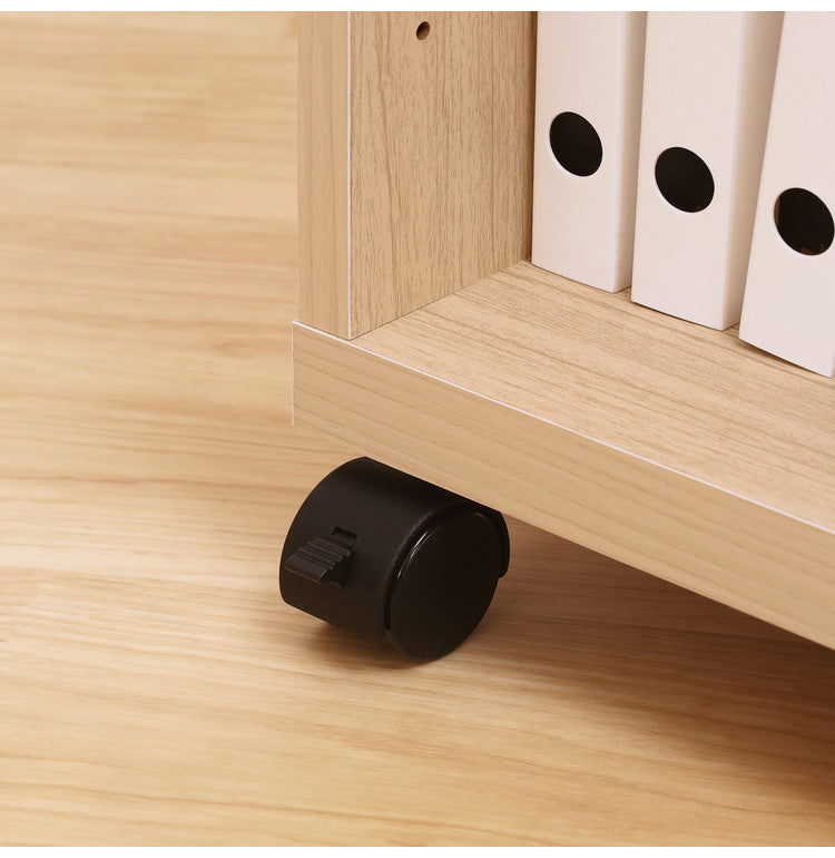 白井産業 サイドワゴン ラック 幅60cm 高さ60cm ナチュラル キャスター付 オフィス 収納(代引不可)