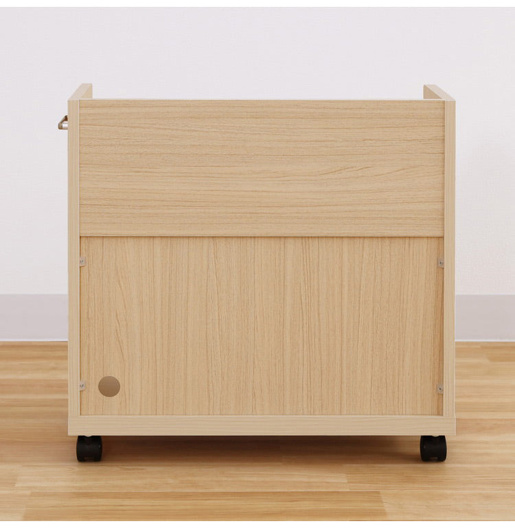 白井産業 サイドワゴン ラック 幅60cm 高さ60cm ナチュラル キャスター付 オフィス 収納(代引不可)