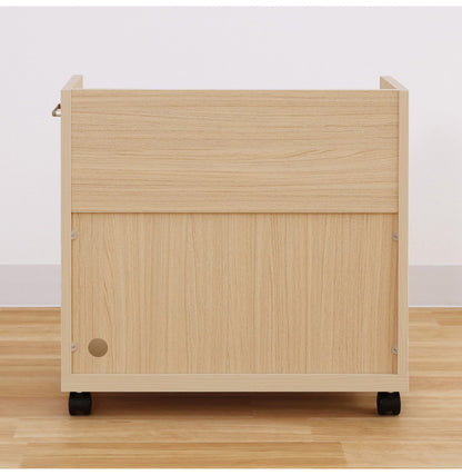 白井産業 サイドワゴン ラック 幅60cm 高さ60cm ナチュラル キャスター付 オフィス 収納(代引不可)