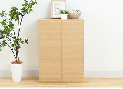 カウンター下収納 キャビネット 棚 幅60cm 高さ85cm ナチュラルブラウン カウンター下 プッシュ式扉 収納 白井産業(代引不可)