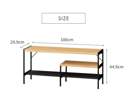 白井産業 リナチュラ 伸縮式 ローボード テレビ台 テレビボード ラック テレビラック おしゃれ オープンラック 幅100.1 高さ44.9 奥行き29.9 木目調(代引不可)