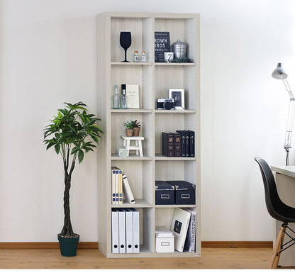 本棚 オープンラック フリーラック 幅76cm 高さ186cm ナチュラルブラウン 全棚可動 本棚 シェルフ 漫画 木製 コミックラック 書棚 ブックシェルフ 白井産業(代引不可)