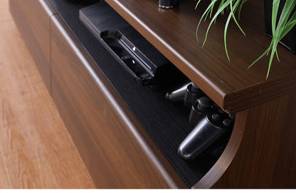 テレビ台 幅119cm 高さ40cm ナチュラルブラウン 50V型対応 シンプル 一人暮らし リビングボード TV台 TVボード 収納 フラップ扉 天然木 北欧 シンプル モダン ウォールナット おしゃれ家具 白井産業(代引不可)