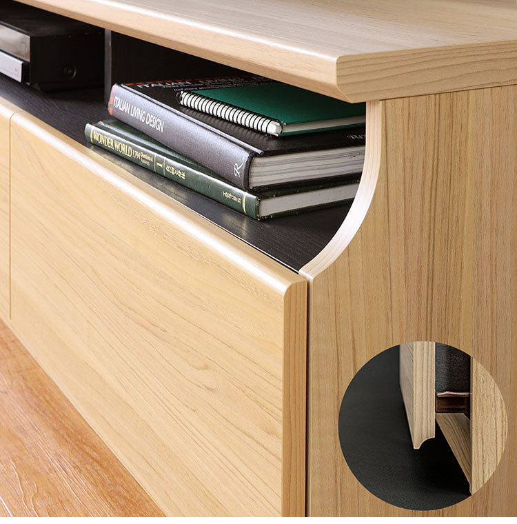 テレビ台 幅119cm 高さ40cm ナチュラルブラウン 50V型対応 シンプル 一人暮らし リビングボード TV台 TVボード 収納 フラップ扉 天然木 北欧 シンプル モダン ウォールナット おしゃれ家具 白井産業(代引不可)