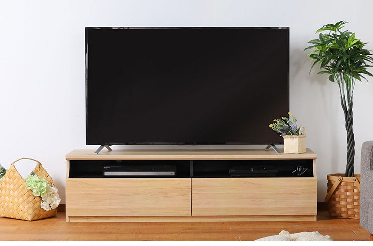 テレビ台 幅149cm 高さ40cm 65V型対応 シンプル 一人暮らし リビングボード TV台 TVボード 収納 フラップ扉 天然木 北欧 シンプル モダン ウォールナット おしゃれ家具 白井産業(代引不可)