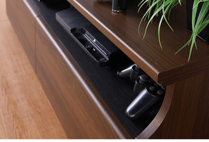 テレビ台 幅149cm 高さ40cm 65V型対応 シンプル 一人暮らし リビングボード TV台 TVボード 収納 フラップ扉 天然木 北欧 シンプル モダン ウォールナット おしゃれ家具 白井産業(代引不可)